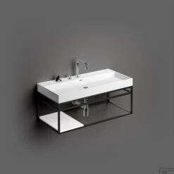 Clou New Wash Me Frame Inleg Planchet Mat Wit Aluite 46.8cm -Sealkin Badkamermeubilair Winkel cl 07.49.111.21 dark background 2