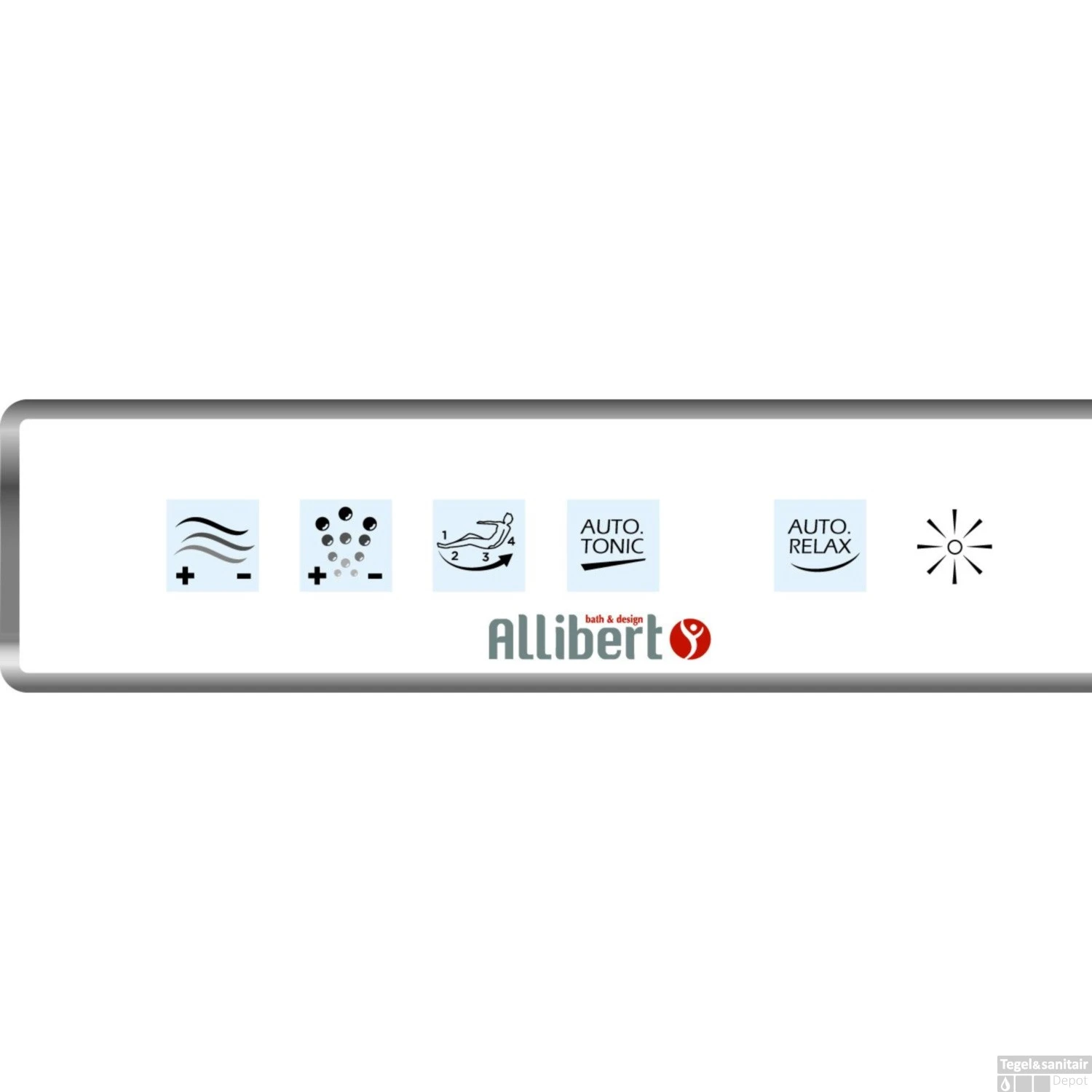 Whirlpoolbad Allibert Moovance Intensia 180x80x53 Cm Incl Badpoten Wit 5 Whirlpoolbad Allibert Moovance Intensia 180x80x53 Cm Incl Badpoten Wit - Afbeelding 3