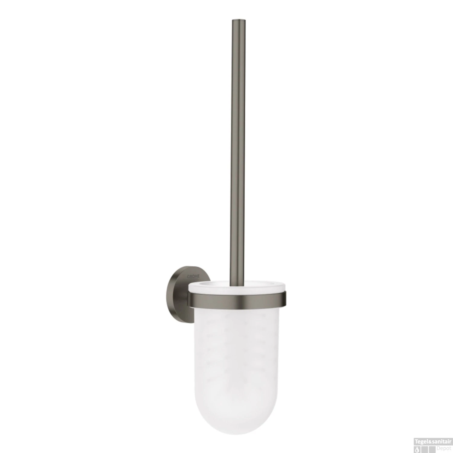 Closetborstelset Grohe Essentials New Muurbevestiging Hard Graphite Geborsteld