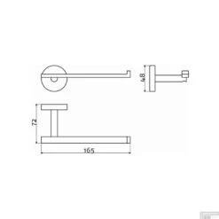Closetrolhouder Gehoekt Zonder Klep Clou Flat Geborsteld RVS -Sealkin Badkamermeubilair Winkel closetrolhouder gehoekt zonder klep clou flat geborsteld rvs tech