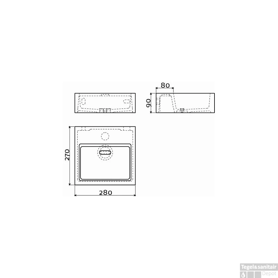 Clou Flush 1 Toiletfontein Met Voorbewerkt Kraangat En Plug Wit Mineral Marmer 28x27x9cm - Afbeelding 5