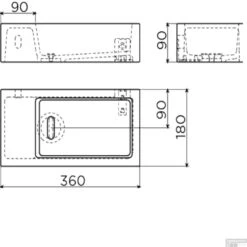 Clou Flush Fontein Met Voorbewerkt Kraangat Links Met Geintegreerde Afvoer Mat Wit Keramiek 36 Cm -Sealkin Badkamermeubilair Winkel clou flush fontein links mat wit keramiek 36 cm tech