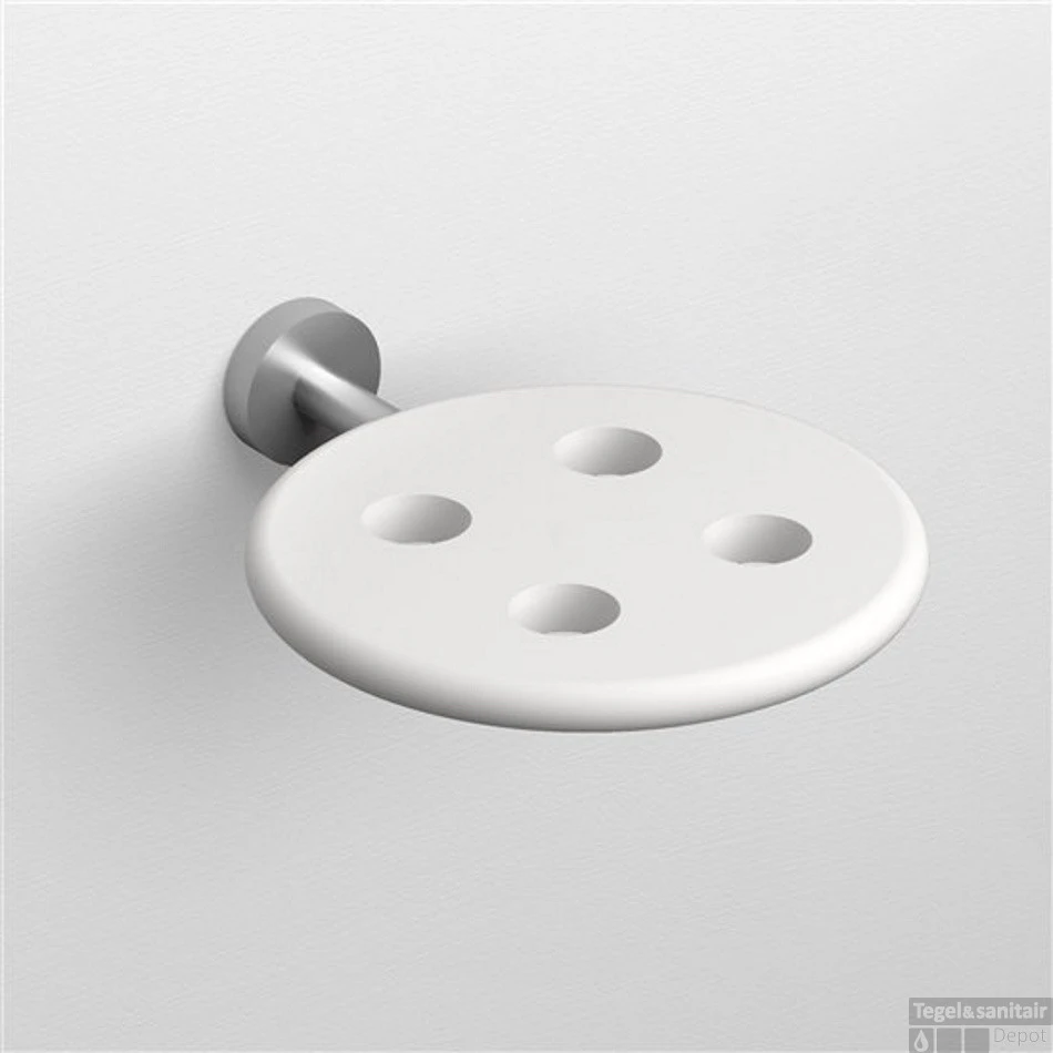 Clou Slim Tandenborstelhouder Voor 4 Stuks RVS Geborsteld En Silicone 10x12.3x2.5cm - Afbeelding 2