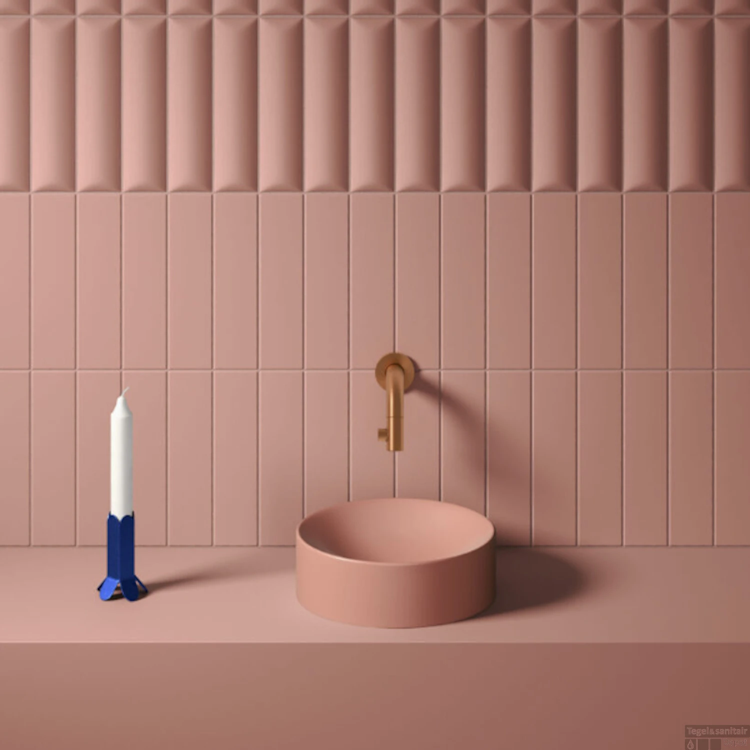 Clou Vale Rond Fontein Zonder Kranenbank Met Geïntegreerde Afvoer Mat Roze Keramiek 22 Cm 5 Clou Vale Rond Fontein Zonder Kranenbank Met Geïntegreerde Afvoer Mat Roze Keramiek 22 Cm - Afbeelding 3