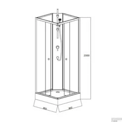 Complete Douchecabine VM Khone I 80x80x207 Cm Hoekinstap Mat Wit -Sealkin Badkamermeubilair Winkel complete douchecabine vm khone i 80x80x207 cm hoekinstap mat wit tech