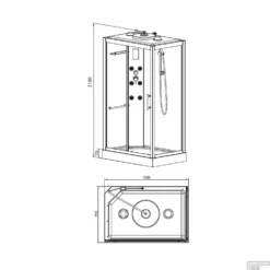 Complete Douchecabine Wiesbaden Sunshine 120x90x218 Cm 5mm (Links) -Sealkin Badkamermeubilair Winkel complete douchecabine wiesbaden sunshine 120x90x218 cm 5mm links tech