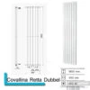 Handdoekradiator Covallina Retta Dubbel 1800 X 450 Mm Aluminium