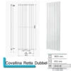 Handdoekradiator Covallina Retta Dubbel 1800 X 602 Mm Zwart