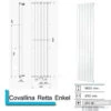 Handdoekradiator Covallina Retta Enkel 1800 X 450 Mm Wit Structuur -Sealkin Badkamermeubilair Winkel covallina retta enkel 1800x450 11