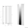 Designradiator Plieger Cavallino Retto Specchio 773 Watt Middenaansluiting 180x60,2 Cm Zilver Metallic -Sealkin Badkamermeubilair Winkel covallina specchia 1800 x 602 2 1 1 1
