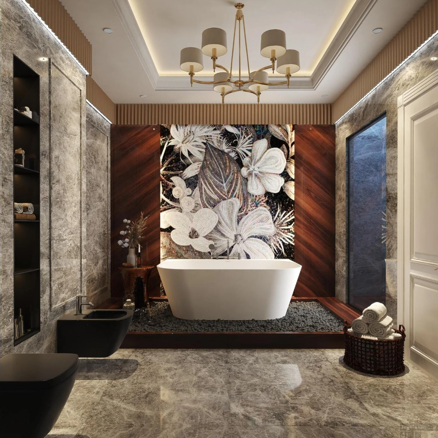 Ligbad Arcqua Crosstone Evi XL Back To Wall Solid Surface 180x120x57 Mat Wit 9 Ligbad Arcqua Crosstone Evi XL Back To Wall Solid Surface 180x120x57 Mat Wit - Afbeelding 7