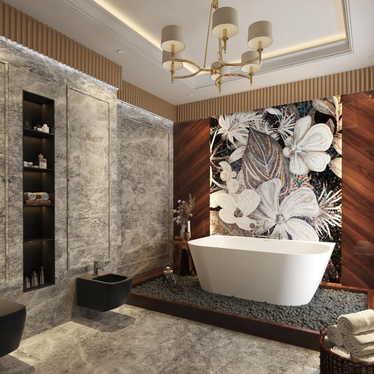 Ligbad Arcqua Crosstone Evi XL Back To Wall Solid Surface 180x120x57 Mat Wit 8 Ligbad Arcqua Crosstone Evi XL Back To Wall Solid Surface 180x120x57 Mat Wit - Afbeelding 6