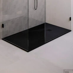 Douchebak Sanitop Just Creating Relievo Crag 90x180 Cm Mat Zwart -Sealkin Badkamermeubilair Winkel db rc90x180z