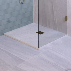 Douchebak Sanitop Just Creating Relievo Crag 90x90 Cm Mat Wit -Sealkin Badkamermeubilair Winkel db rc90x90w