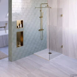 Douchebak Sanitop Just Creating Relievo Crag 90x90 Cm Mat Wit -Sealkin Badkamermeubilair Winkel db rc90x90w 3