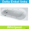 Ligbad Riho Delta Links 150x80 Cm Whirlpool Enkel Systeem -Sealkin Badkamermeubilair Winkel delta enkel links hoofdfoto 1 2