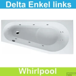 Ligbad Riho Delta Links 150x80 Cm Whirlpool Enkel Systeem