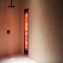 Sunshower Deluxe Mat Zwart UV En Infrarood Inbouwapparaat 32x187x16 Cm Aluminium Mat Zwart 21 Sunshower Deluxe Mat Zwart UV En Infrarood Inbouwapparaat 32x187x16 Cm Aluminium Mat Zwart -Sealkin Badkamermeubilair Winkel deluxe black schuin ir water