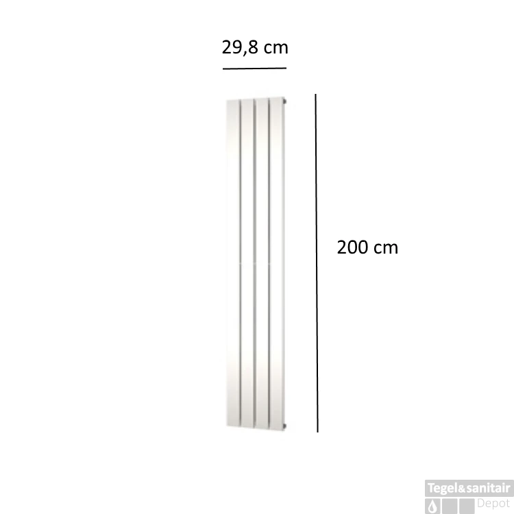 Designradiator Plieger Cavallino Retto Enkel 666 Watt Middenaansluiting 200x29,8 Cm Wit Structuur 4 Designradiator Plieger Cavallino Retto Enkel 666 Watt Middenaansluiting 200x29,8 Cm Wit Structuur - Afbeelding 2