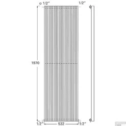 Designradiator Plieger Venezia Enkel 1970x532mm 1417W Pearl Grey -Sealkin Badkamermeubilair Winkel designradiator plieger venezia enkel 1970x532mm 1417w tec 6