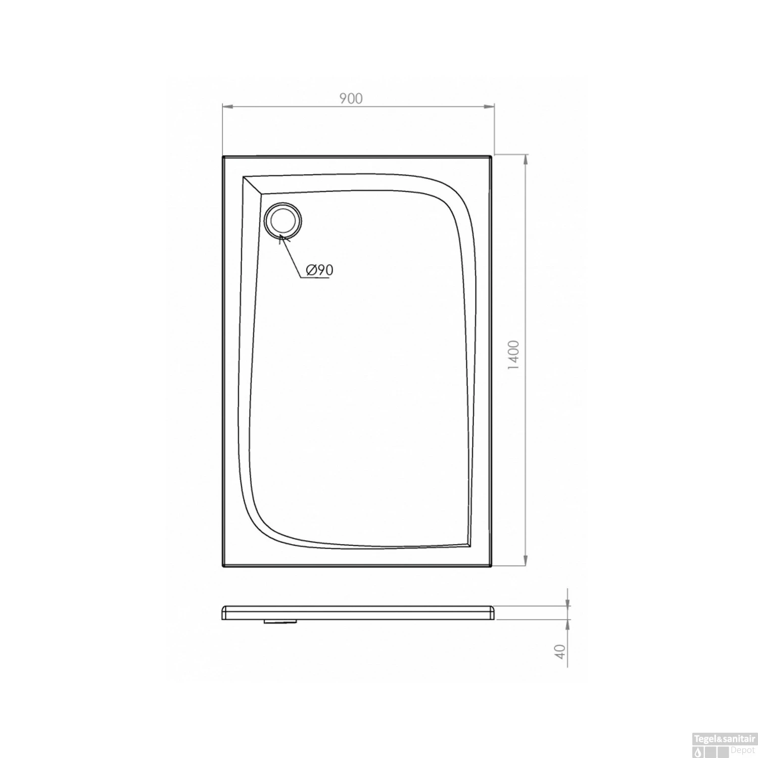Douchebak Allibert Jacana 140x90x4 Cm Rechthoekig Bioplax Hoogglans Wit 4 Douchebak Allibert Jacana 140x90x4 Cm Rechthoekig Bioplax Hoogglans Wit - Afbeelding 2