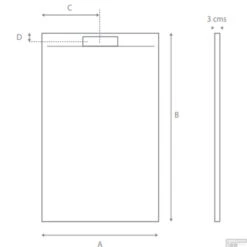 Douchebak Boss & Wessing Talpo 120x90x3 Cm Composietsteen Mat Wit -Sealkin Badkamermeubilair Winkel douchebak boss wessing talpo 120x90x3 cm douchebak tech