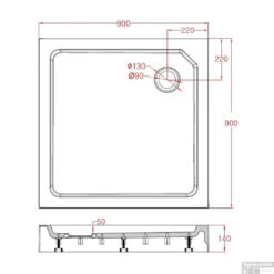 Douchebak Opbouw Best Design Project Vierkant 90x90x14 Cm Hoogglans Wit -Sealkin Badkamermeubilair Winkel douchebak opbouw best design project tech