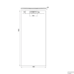 Douchebak + Sifon Allibert Rectangle 180x80 Cm Mat Zwart -Sealkin Badkamermeubilair Winkel douchebak sifon allibert rectangle 180x80 cm mat wit tech 1