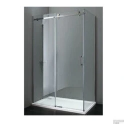 Douchecabine Sanilux Fleur Met Schuifdeur En Vaste Wand (verschillende Opties) 7 Douchecabine Sanilux Fleur Met Schuifdeur En Vaste Wand (verschillende Opties) -Sealkin Badkamermeubilair Winkel douchecabine sanilux fleur 8mm verschillende maten shop