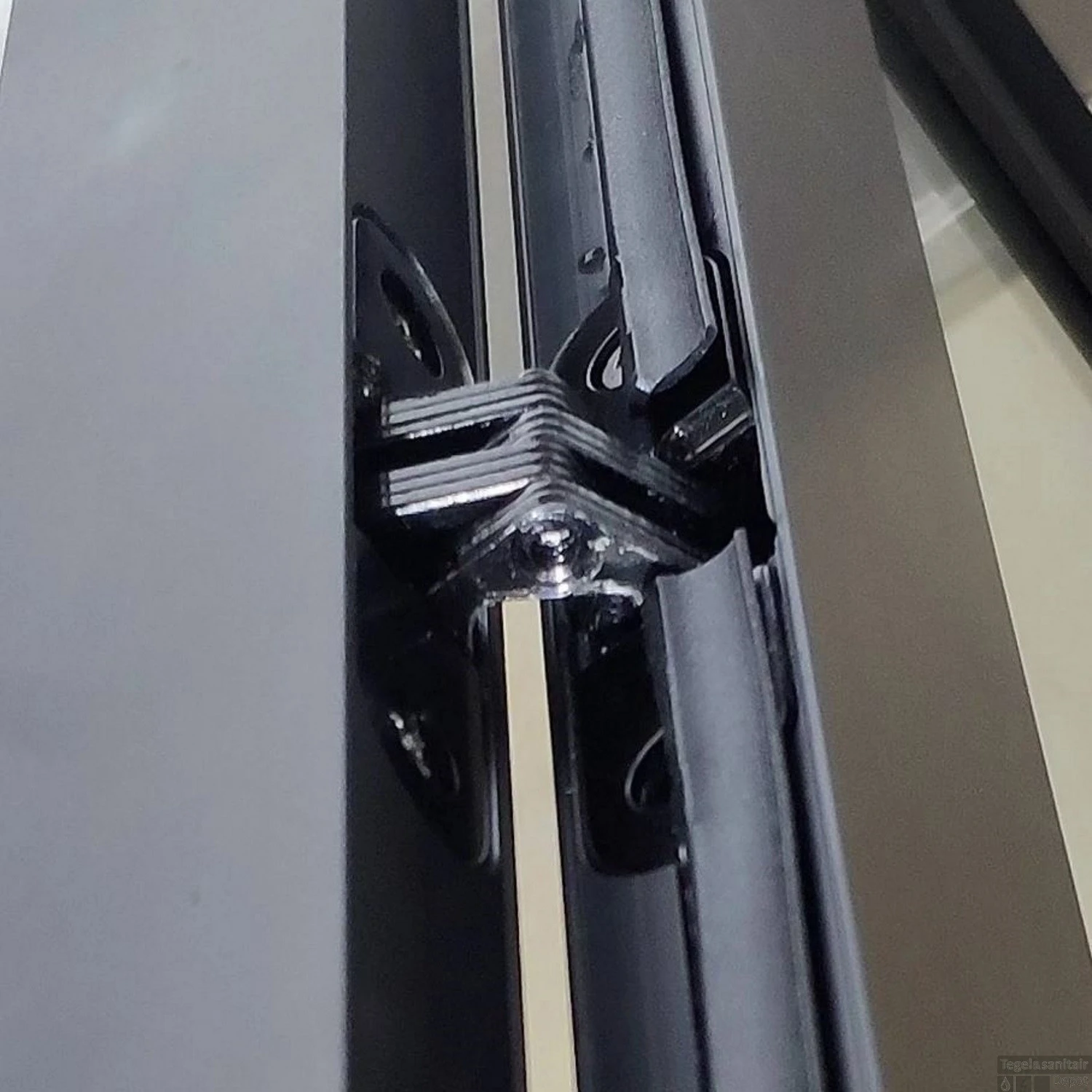 BWS Douchecabine Frame 90x90 Cm 8 Mm NANO Glas Mat Zwart Raster 5 BWS Douchecabine Frame 90x90 Cm 8 Mm NANO Glas Mat Zwart Raster - Afbeelding 3