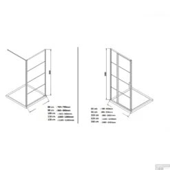 BWS Douchecabine Frame 90x90 Cm 8 Mm NANO Glas Mat Zwart Raster 11 BWS Douchecabine Frame 90x90 Cm 8 Mm NANO Glas Mat Zwart Raster -Sealkin Badkamermeubilair Winkel douchecabine bws frame tech 4