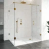 Douchecabine Compleet Just Creating Profielloos 3-Delig 100x160 Cm Goud -Sealkin Badkamermeubilair Winkel douchecabine compleet just creating profielloos 160