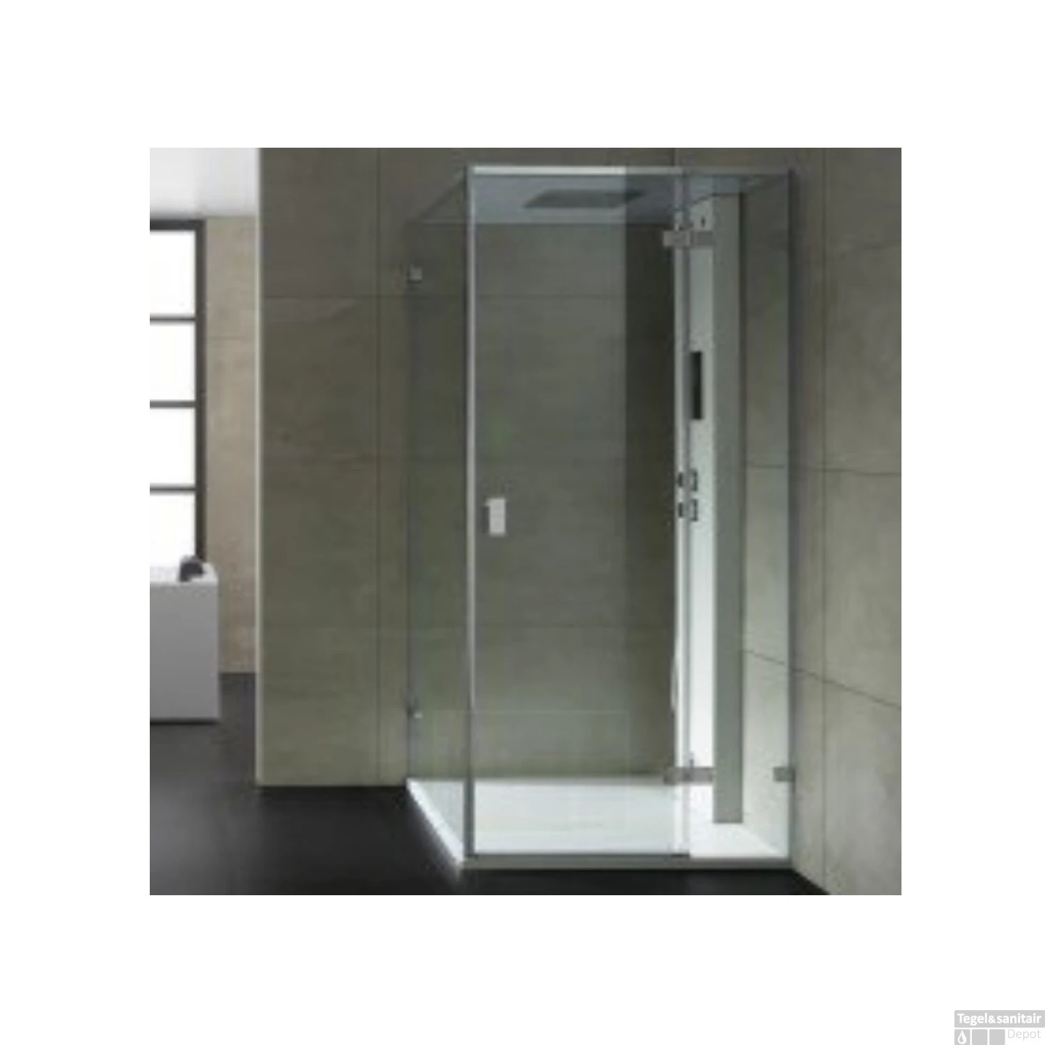 Douchecabine Eago Stoomdouche LD106F15 100x100 Rechts Glanzend Wit 4 Douchecabine Eago Stoomdouche LD106F15 100x100 Rechts Glanzend Wit - Afbeelding 2