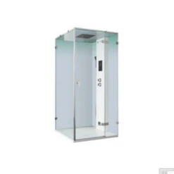 Douchecabine Eago Stoomdouche LD106F15 100x100 Rechts Glanzend Wit