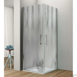 Douchecabine Lacus Giglio Corner Fox 80 Cm Hoekinstap 6mm Chinchilla Glas Aluminium Profiel