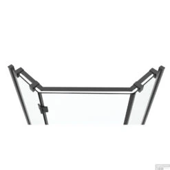 Douchecabine Van Rijn ST05 Vijfhoek 100x200 Cm 8 Mm Helder Glas Aluminium Zwart -Sealkin Badkamermeubilair Winkel douchecabine van rijn st05 vijfhoek 100x200 cm 8 mm helder glas aluminium zwart 2