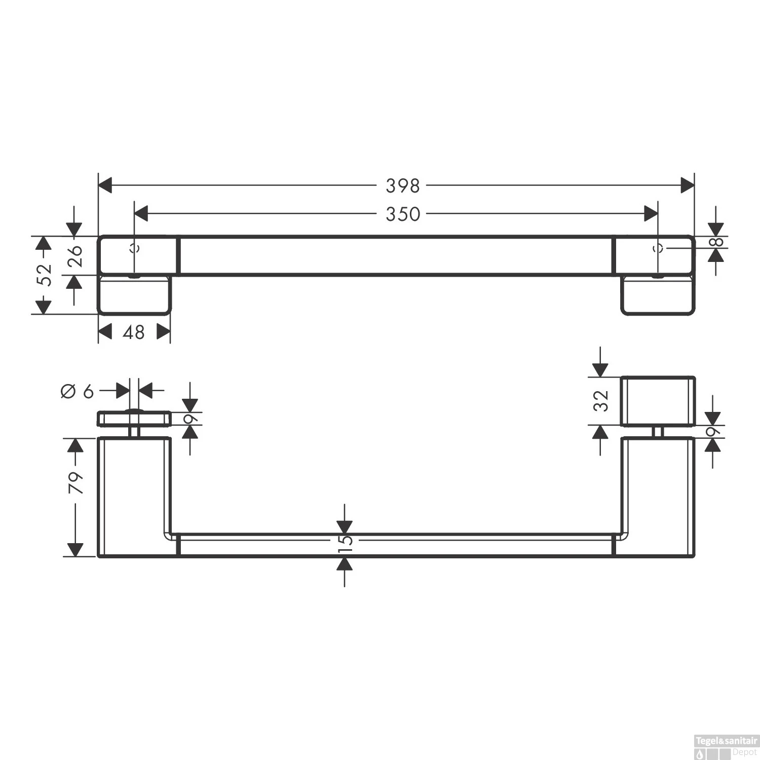 Douchedeur Greep AddStoris HansGrohe Geborsteld Zwart Chroom 4 Douchedeur Greep AddStoris HansGrohe Geborsteld Zwart Chroom - Afbeelding 2