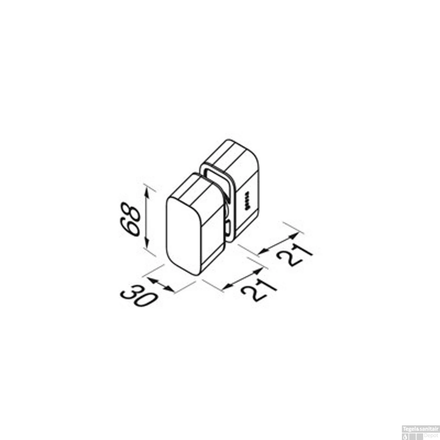 Douchedeurknop Dubbelzijdig Geesa Shift Chroom 5 Douchedeurknop Dubbelzijdig Geesa Shift Chroom - Afbeelding 3