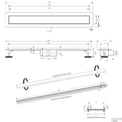 Douchegoot Brauer Zero RVS Inclusief Vloerflens 160x7 Cm Tegelinlegrooster Omkeerbaar -Sealkin Badkamermeubilair Winkel douchegoot brauer rvs inclusief vloerflens 160x7 cm zero tegelinlegrooster omkeerbaar tec