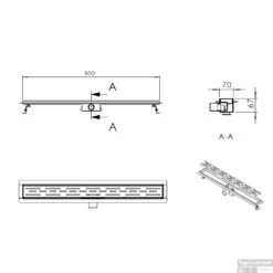 Douchegoot Zwart Wiesbaden Met Flens Uitneembaar Sifon 90x7cm 6.7cm Diep Mat Zwart -Sealkin Badkamermeubilair Winkel douchegoot zwart wiesbaden met flens uitneembaar sifon 90x7cm 6.7cm diep mat zwart 33.4187 tech