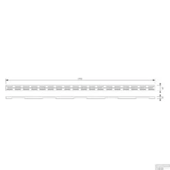 Douchegootrooster Brauer StanGrid RVS Standaard Tbv Douchegoot STD/W/PS 180x7 Cm -Sealkin Badkamermeubilair Winkel douchegootrooster brauer rvs standaard tbv douchegoot std w ps 180x7 cm tec