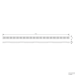 Douchegootrooster Brauer StanGrid RVS Standaard Tbv Douchegoot STD/W/PS 200x7 Cm -Sealkin Badkamermeubilair Winkel douchegootrooster brauer rvs standaard tbv douchegoot std w ps 200x7 cm tec