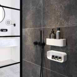 Douchemand Geesa Frame 25 Cm Wit -Sealkin Badkamermeubilair Winkel douchemand geesa frame 25 cm wit sfeer