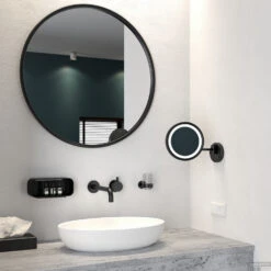 Douchemand Geesa Frame 25 Cm Zwart -Sealkin Badkamermeubilair Winkel douchemand geesa frame 25 cm zwart sfeer 1