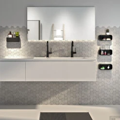 Douchemand Geesa Frame 25 Cm Zwart -Sealkin Badkamermeubilair Winkel douchemand geesa frame 25 cm zwart sfeer 2