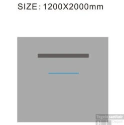 Douchewand Wiesbaden Vrijstaand 120x200cm 10mm NANO Coating -Sealkin Badkamermeubilair Winkel douchewand 30x200cm hoekprofiel nano antikalk coating technisch bovenaanzicht 3