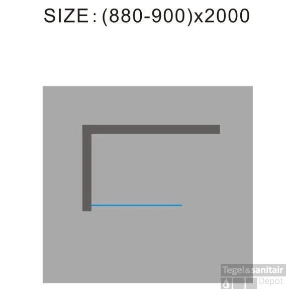 Douchewand Wiesbaden 90x200cm 10mm NANO Coating 5 Douchewand Wiesbaden 90x200cm 10mm NANO Coating - Afbeelding 3