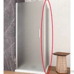 Douchewand Lacus Giglio Evo Fox Tbv Nisdeur Gilgio Evo Fox 75 Cm Mat Glas Chroom