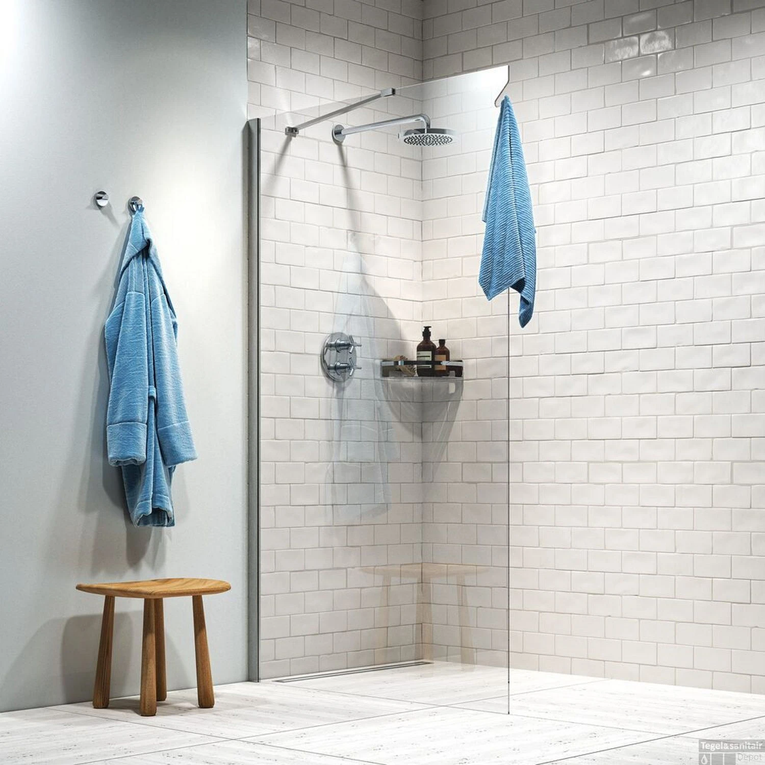 Douchewand Sealskin Hooked Omkeerbaar 140x200 Cm Zilver 4 Douchewand Sealskin Hooked Omkeerbaar 140x200 Cm Zilver - Afbeelding 2