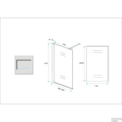 Douchewand Wiesbaden 160x200cm 8mm NANO Coating 11 Douchewand Wiesbaden 160x200cm 8mm NANO Coating -Sealkin Badkamermeubilair Winkel douchewand wiesbaden 160x200cm 8mm met middenband nano glas tech2 1